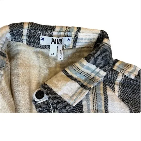 ✨ Paige jeans super soft plaid flannel shirt✨ - Picture 5 of 6